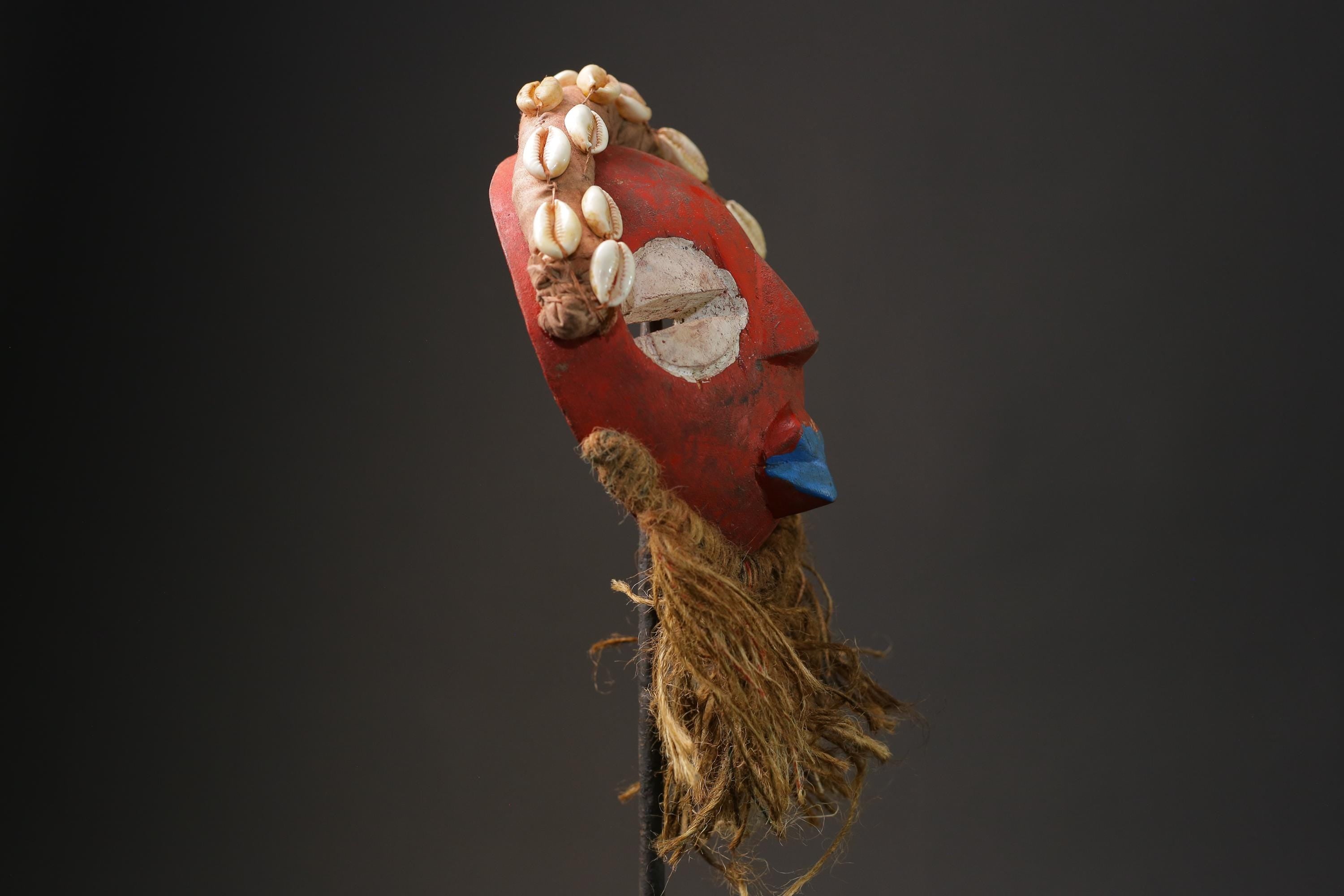 African wood mask antiques Hand carved Mask from Ghana Ashanti Protector Masks for wall-9853