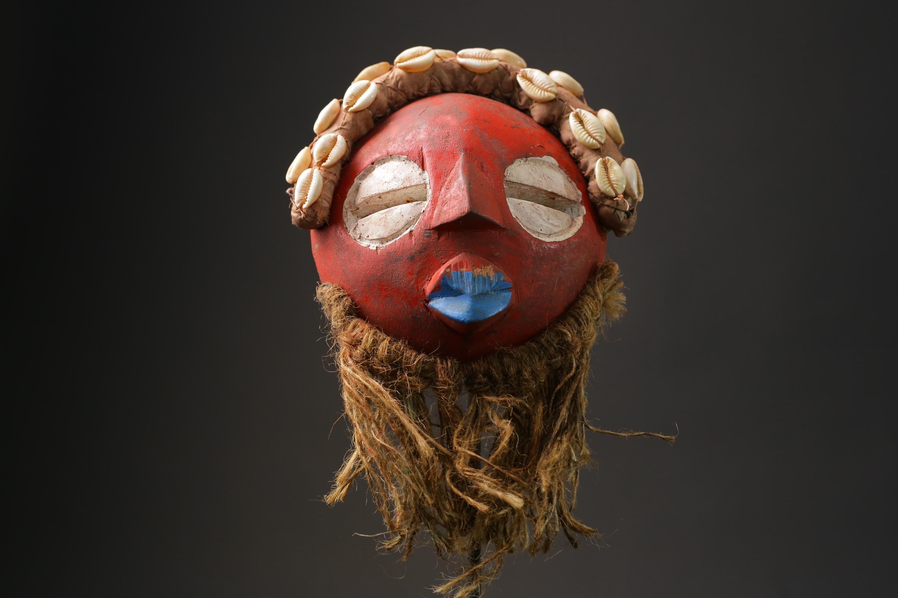 African wood mask antiques Hand carved Mask from Ghana Ashanti Protector Masks for wall-9853