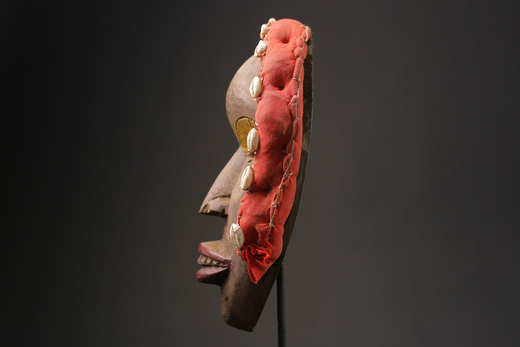 African wood mask antiques wood mask Face Mask African Tribal Dan Masks for wall-9851