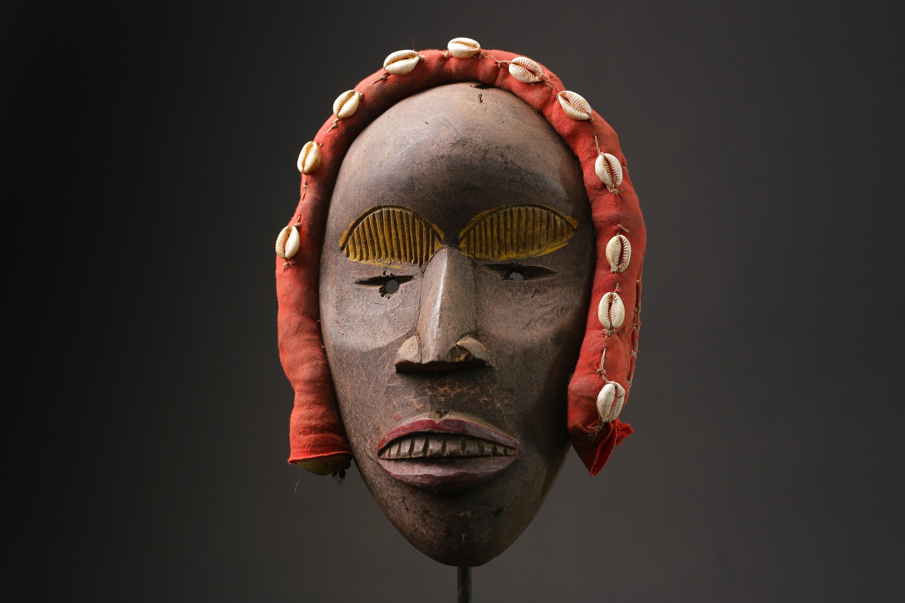 African wood mask antiques wood mask Face Mask African Tribal Dan Masks for wall-9851