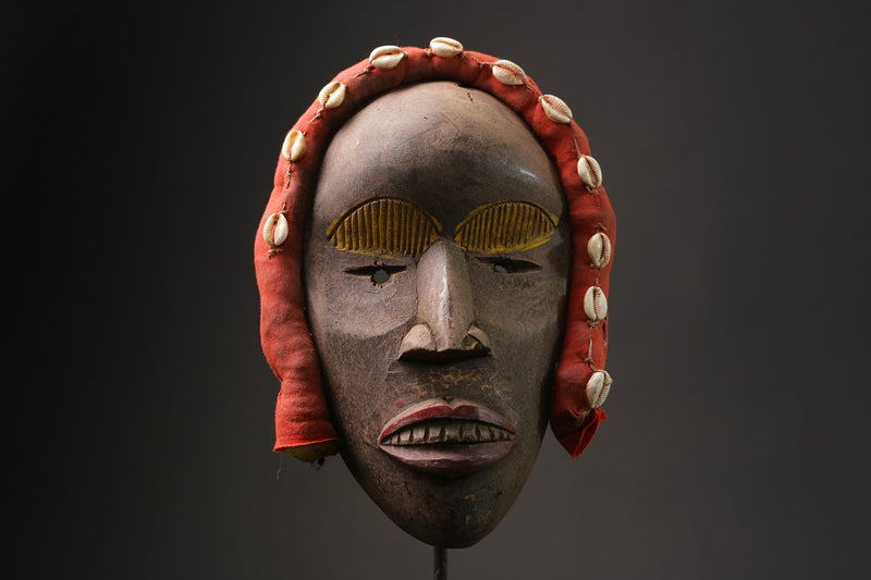 African wood mask antiques wood mask Face Mask African Tribal Dan Masks for wall-9851
