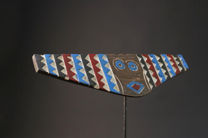 Handmade African Wood Mask Antique Wall Decor Traditional Art Tribal Masks for Home Décor - Vintage Hand Carved Plank Masks for Wall-9850