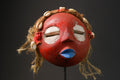 African Masks for wall GHANA Wooden Handmade folk art Antiques Mid century-9848