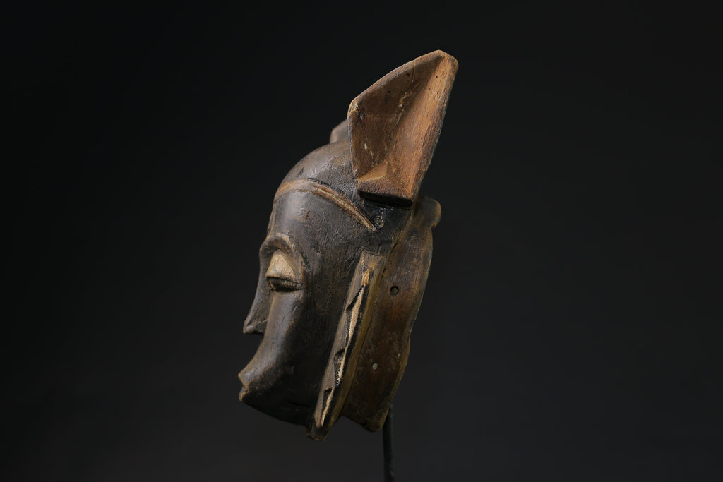 African Tribal Face Mask Wood Hand Carved Vintage Wall Hanging Guro mask-5394
