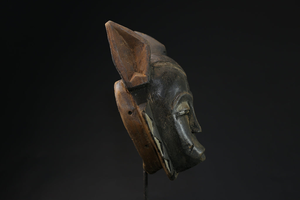 African Tribal Face Mask Wood Hand Carved Vintage Wall Hanging Guro mask-5394