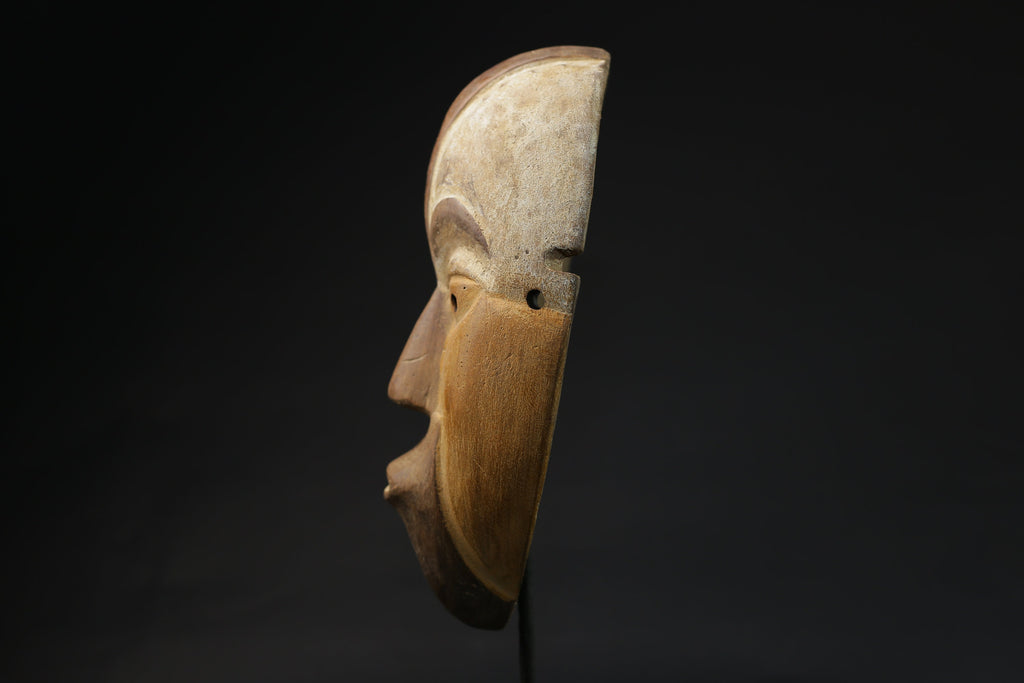 African Mask Tribal Face Mask Wood Hand Carved African Igbo Mask Nigeria-6831
