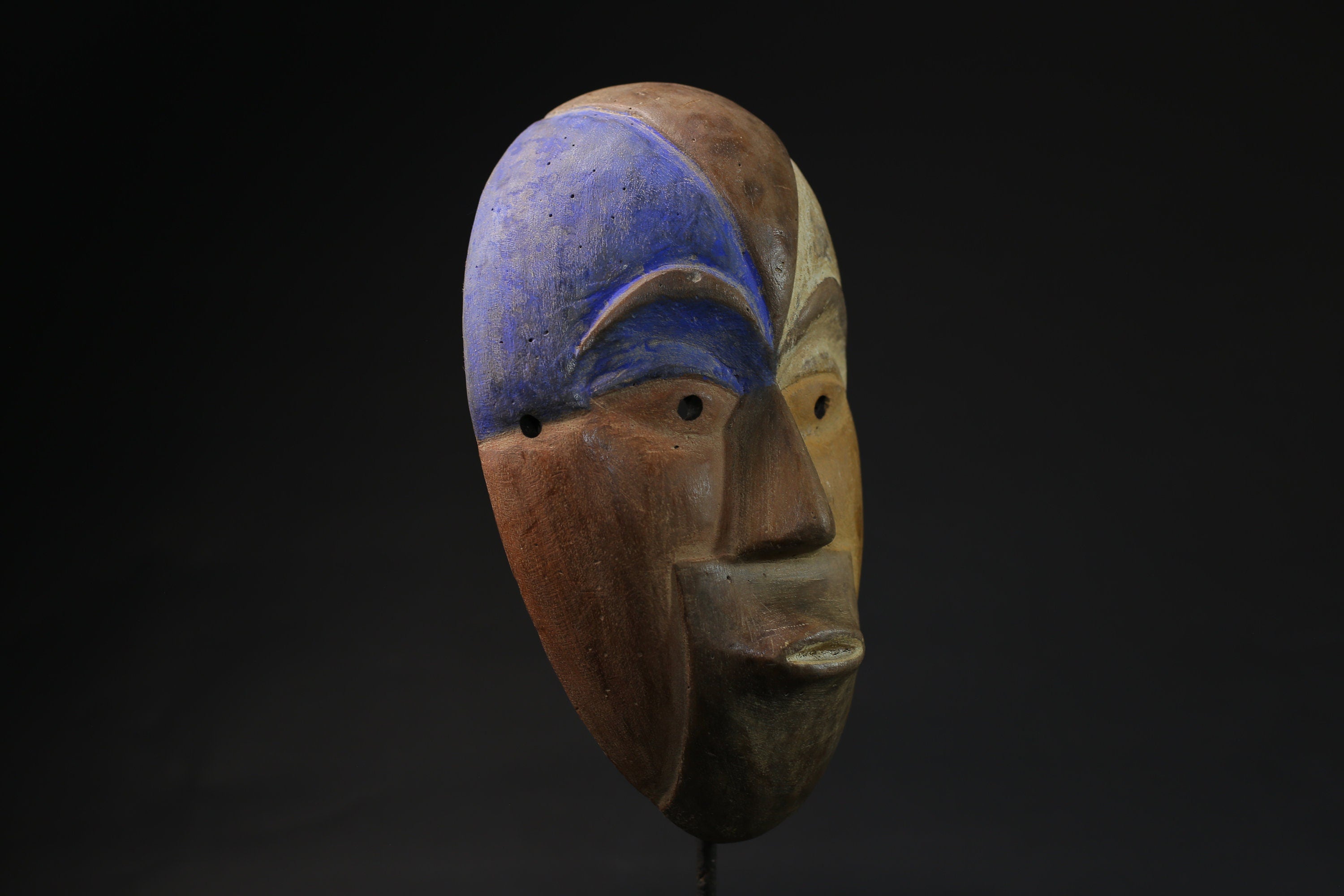 African Mask Tribal Face Mask Wood Hand Carved African Igbo Mask Nigeria-6831
