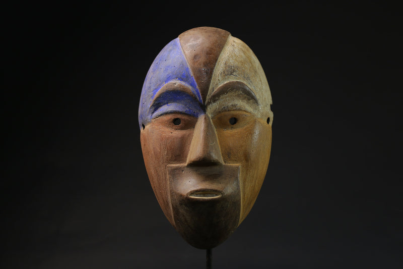 African Mask Tribal Face Mask Wood Hand Carved African Igbo Mask Nigeria-6831