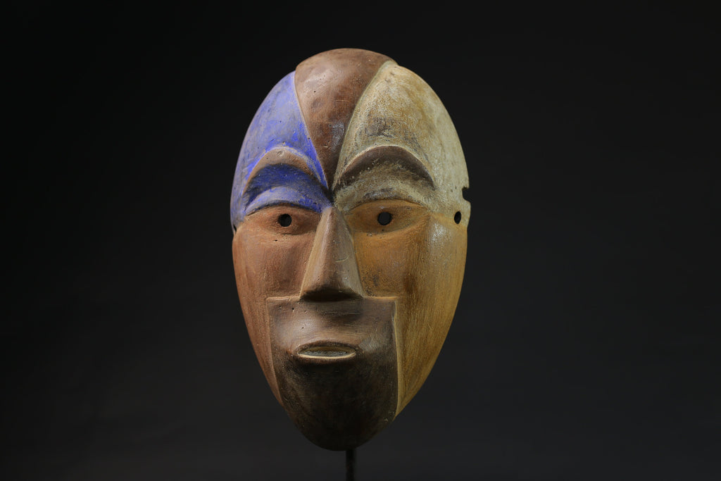 African Mask Tribal Face Mask Wood Hand Carved African Igbo Mask Nigeria-6831