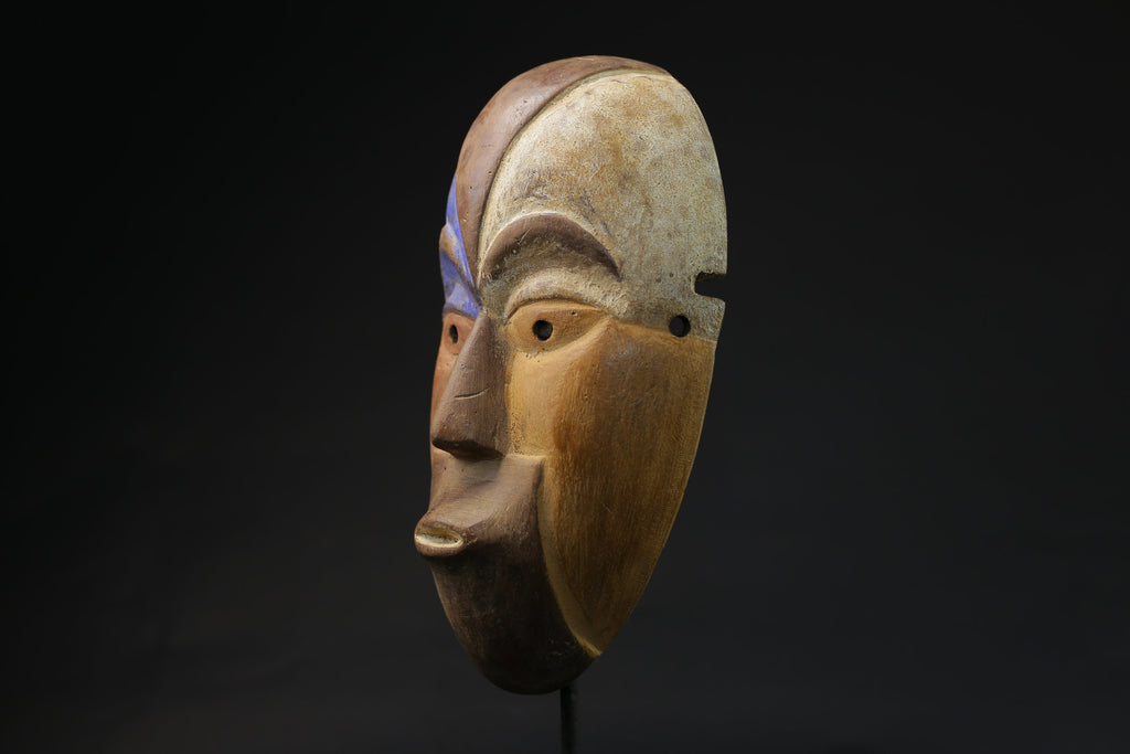 African Mask Tribal Face Mask Wood Hand Carved African Igbo Mask Nigeria-6831