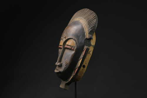 African Antique mask hand carved wooden wall decor tribe Vintage guro-5393