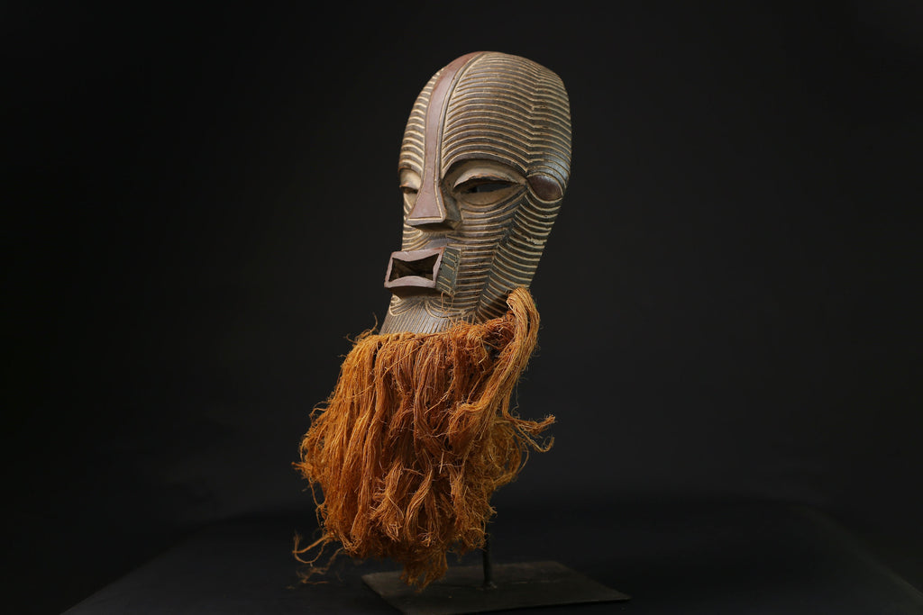 African Mask Wooden large songye kifwebe carved wooden Wall Hanging masks for wall-G2159