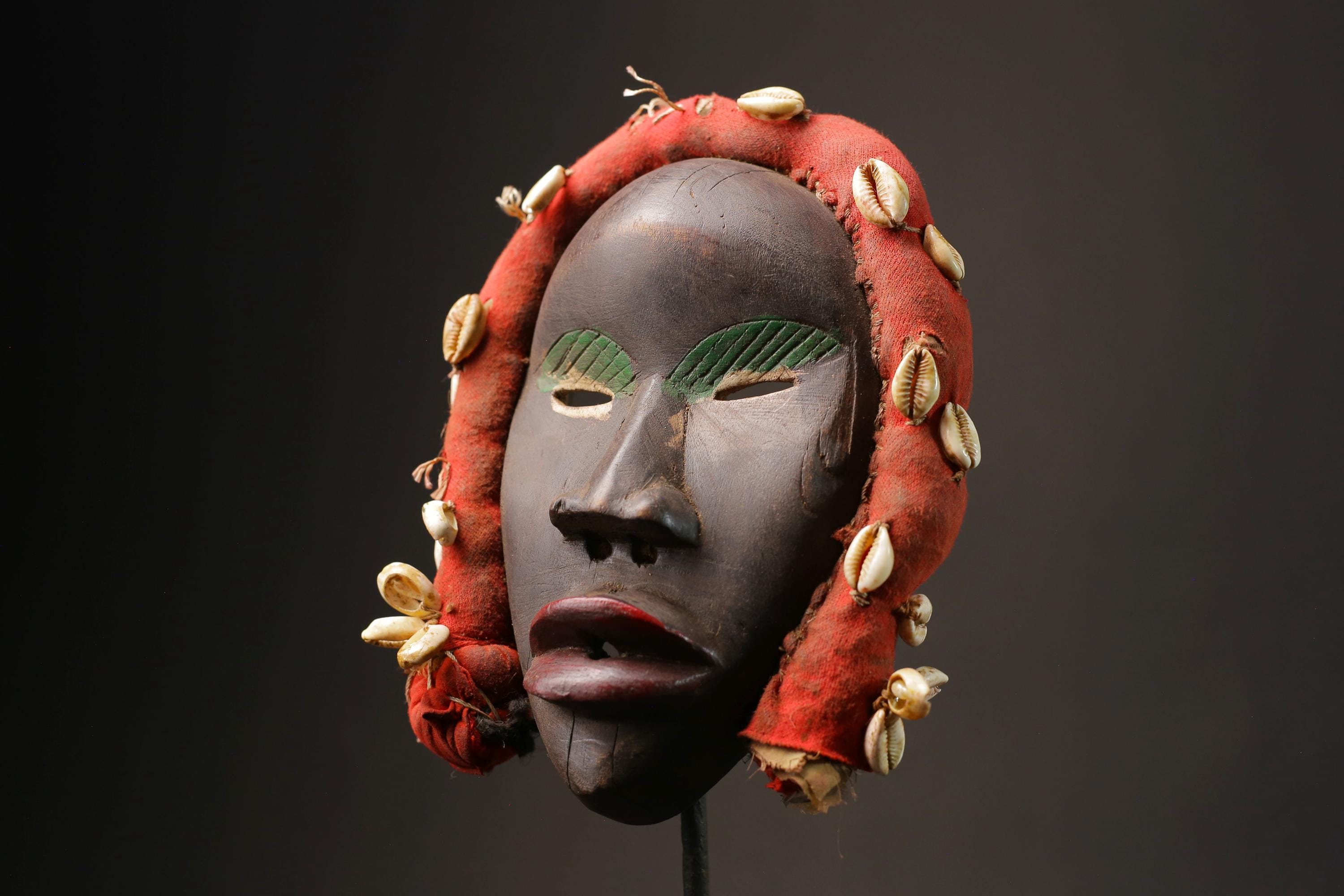 african wood mask antiques wood mask Face Mask African Dan Kran Masks for wall-9861