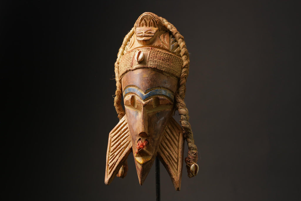 african wood mask antiques GHANA Home Décor Crafted Masks for wall -9859