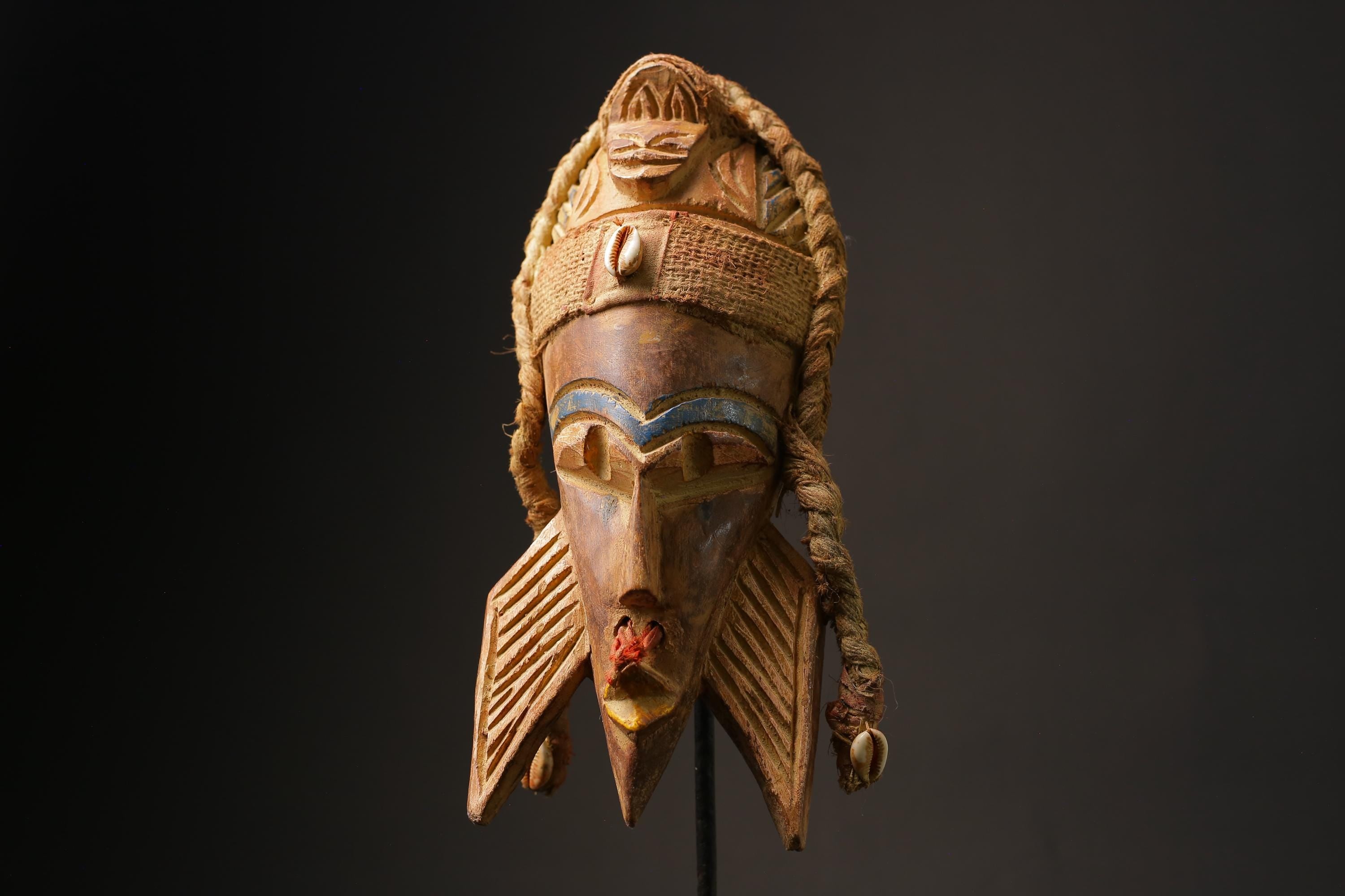 african wood mask antiques GHANA Home Décor Crafted Masks for wall -9859