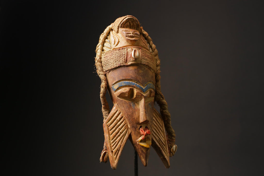 african wood mask antiques GHANA Home Décor Crafted Masks for wall -9859