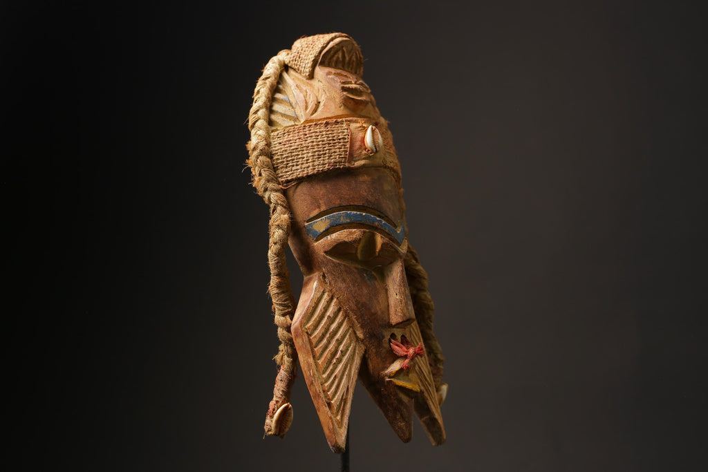 african wood mask antiques GHANA Home Décor Crafted Masks for wall -9859