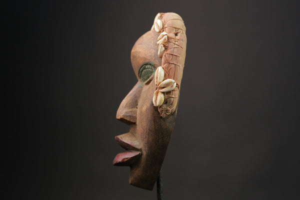 african wood mask antiques Vintage Carved Wood Hanging Grebo Mask Liberia Masks for wall-9868