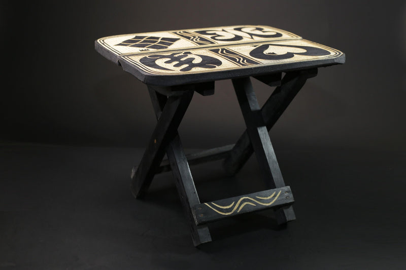 African handcrafted and designed folding tables Wooden Home Décor statue-G2471