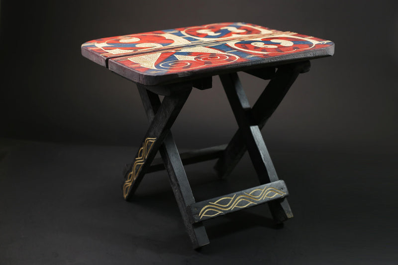 African handcrafted and designed folding tables Wooden Home Décor statue-G2476