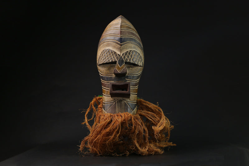 African Mask Primitive Art Collectibles Home Decor masque Songye Kifwebe  masks for wall-G2164