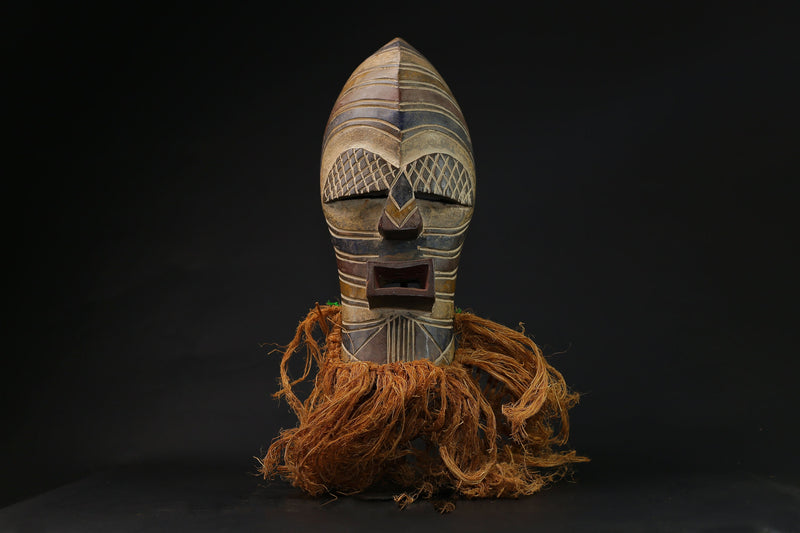 African Mask Primitive Art Collectibles Home Decor masque Songye Kifwebe  masks for wall-G2164