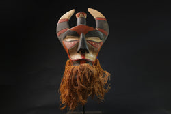 African Figure Carved Wooden Songye Kikashi Mask With Congo Tribe masks for wall-G2168