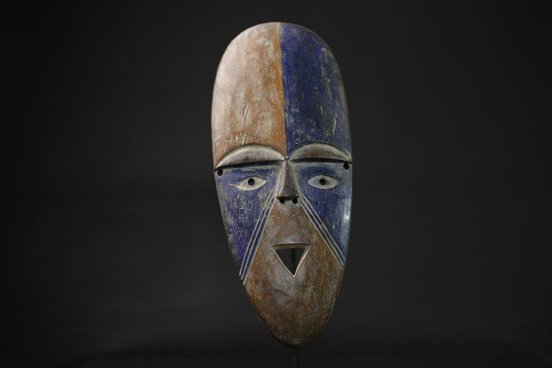 African masks antiques tribal Face vintage Lega Clean geometry primitive Home Décor-8314