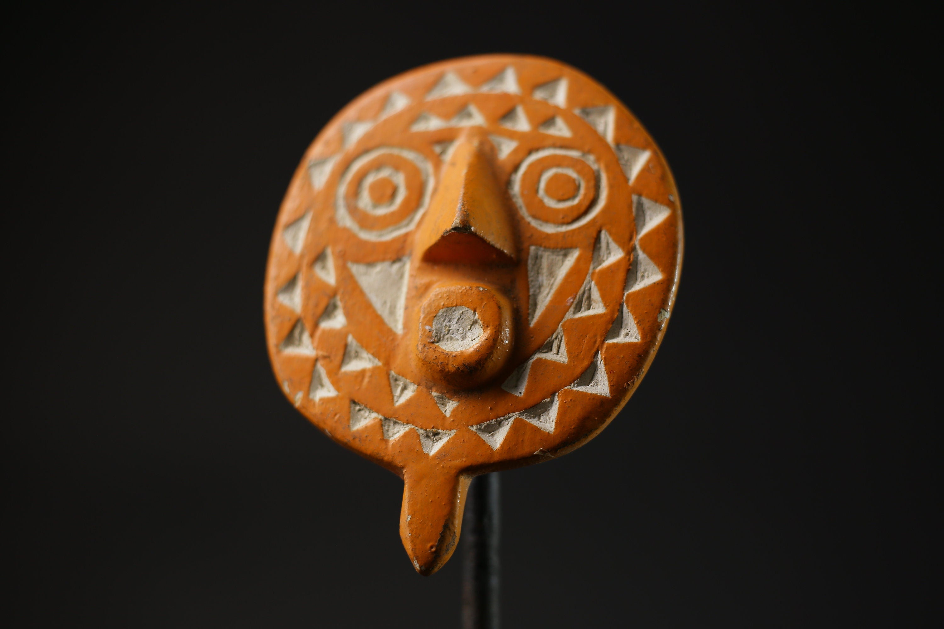 African Mask Crafted by Skilled Bwa Craftsmen Bwa Wooden Sun Mask Home Décor-6853