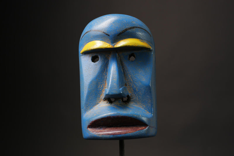 African Mask Tribal Face Wood Hand Carved Vintage Wall Hanging Lega Mask Masks for wall -G2484