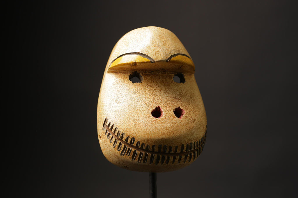 African Mask Tribal Face Wood Hand Carved Vintage Wall Hanging Lega Mask Masks for wall -G2487