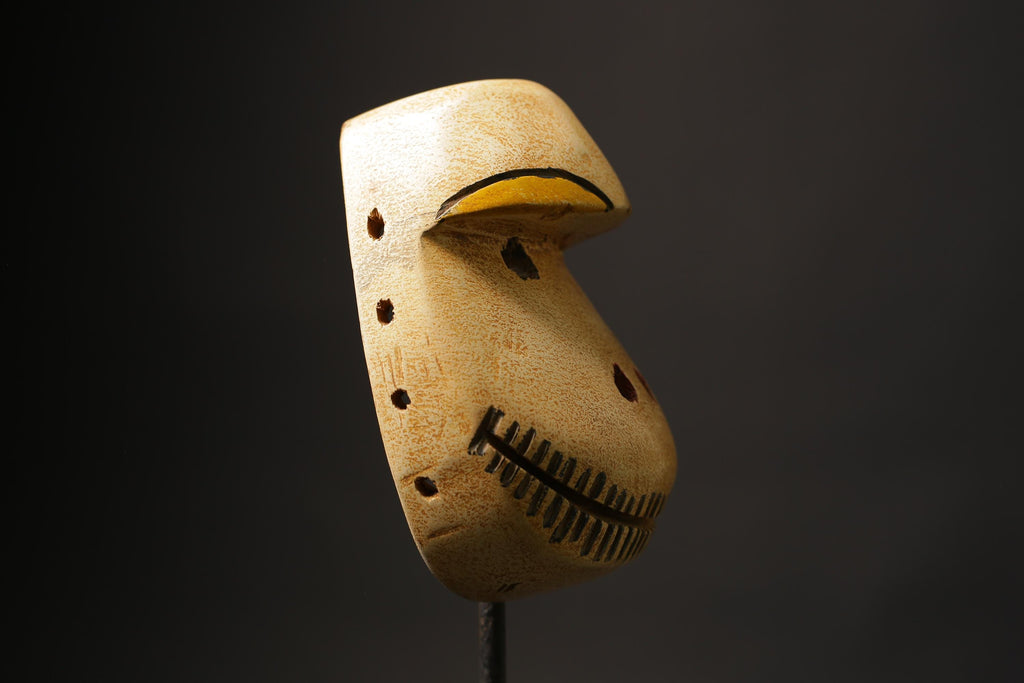 African Mask Tribal Face Wood Hand Carved Vintage Wall Hanging Lega Mask Masks for wall -G2487