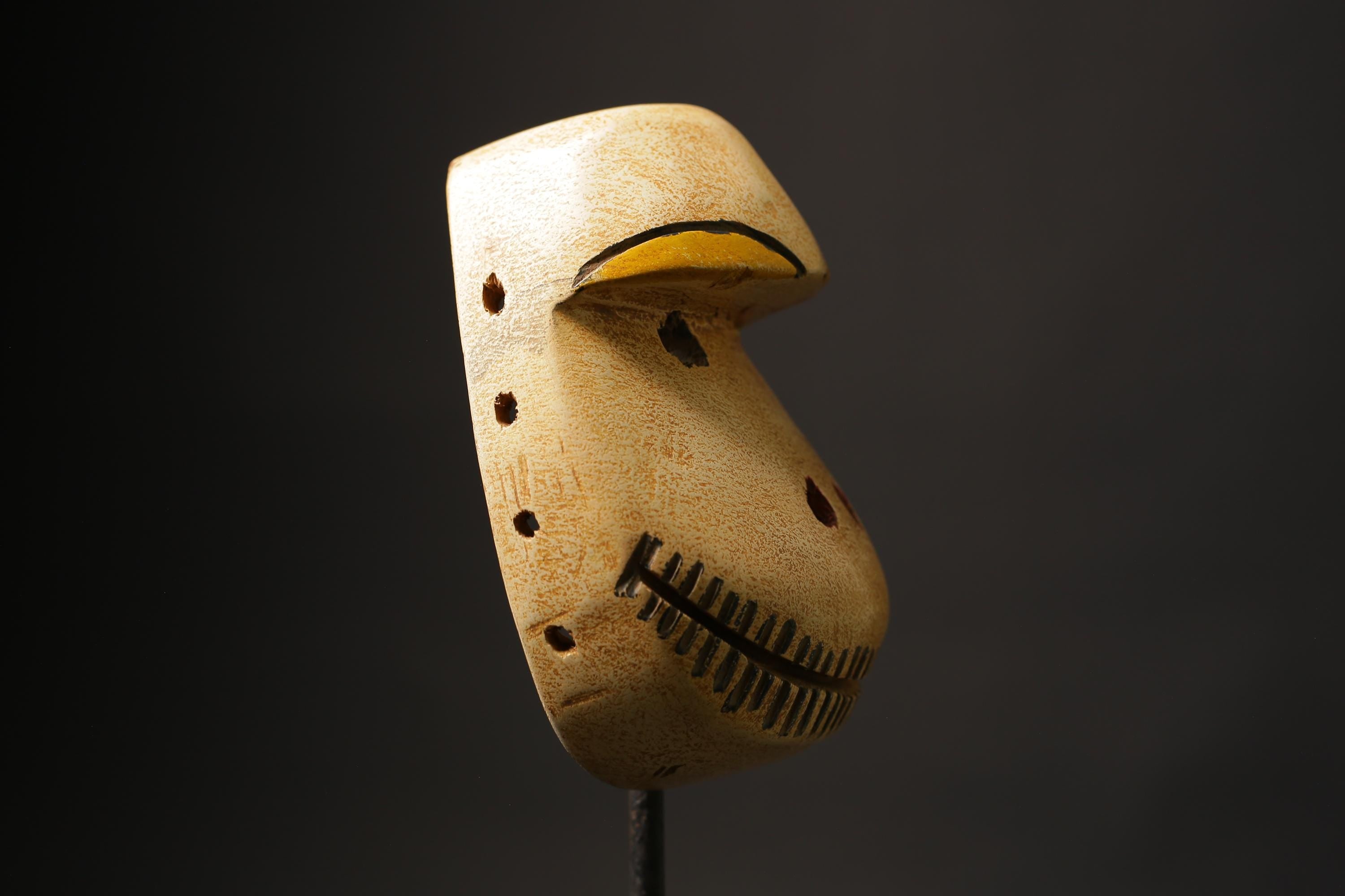 African Mask Tribal Face Wood Hand Carved Vintage Wall Hanging Lega Mask Masks for wall -G2487