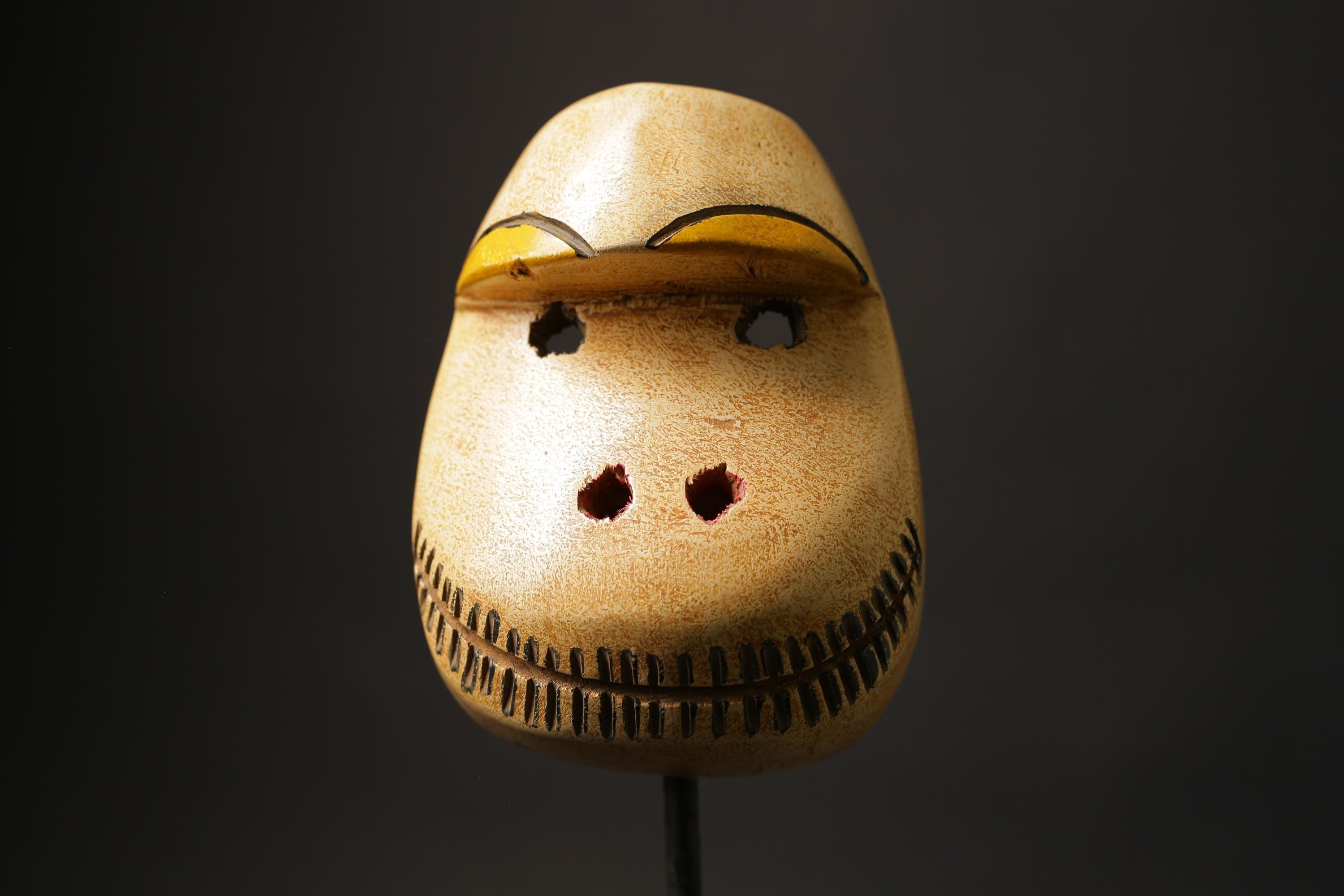 African Mask Tribal Face Wood Hand Carved Vintage Wall Hanging Lega Mask Masks for wall -G2487