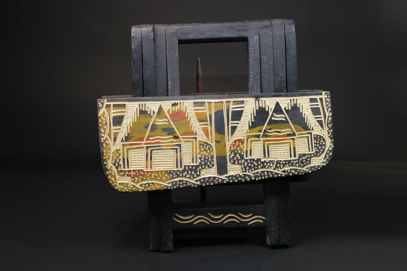 African handcrafted and designed folding tables Wooden Home Décor statue-G2492