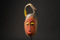 African wood mask antiques Carved African Art African Baule Coast Horn Masks for wall-8617