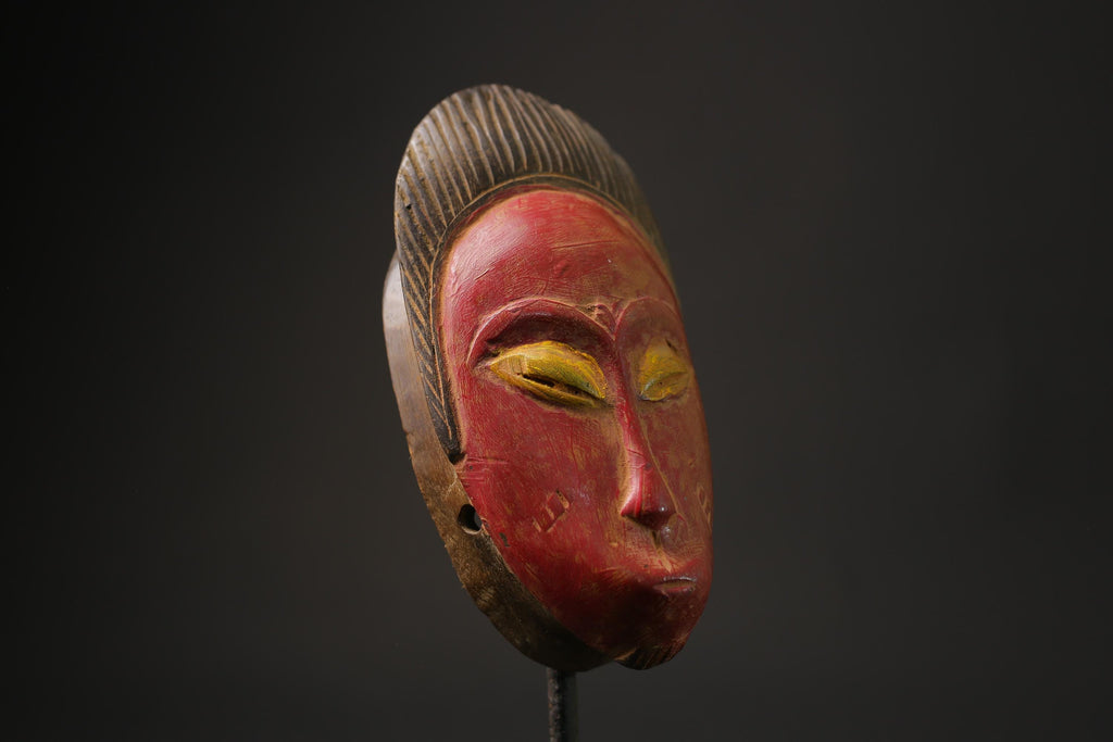 African wood mask antiques Tribal African Art Face Mask African Guro Baule Masks for wall-8618