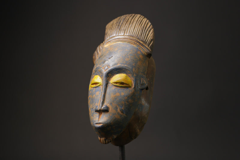 African Mask Baule Antique African Masks Wooden Wall Hanging Primitive Art Masks for wall-8619