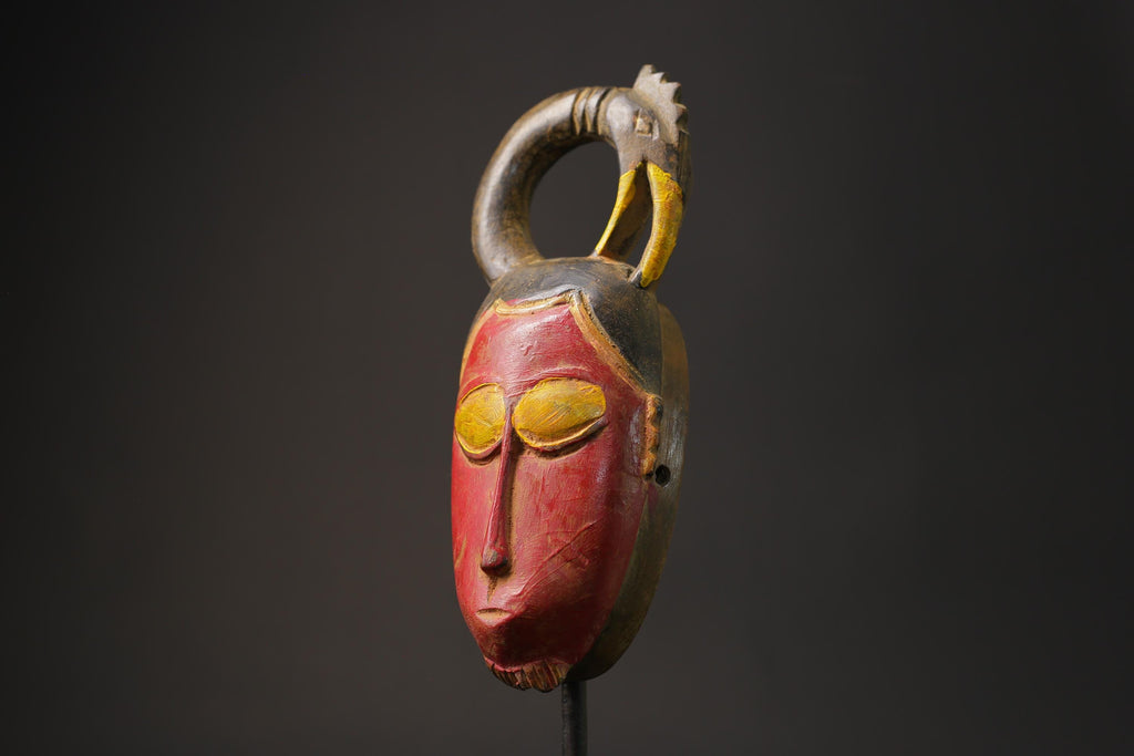 African wood mask antiques Tribal African Art Face Guro Mask Handmade Masks for wall-8620