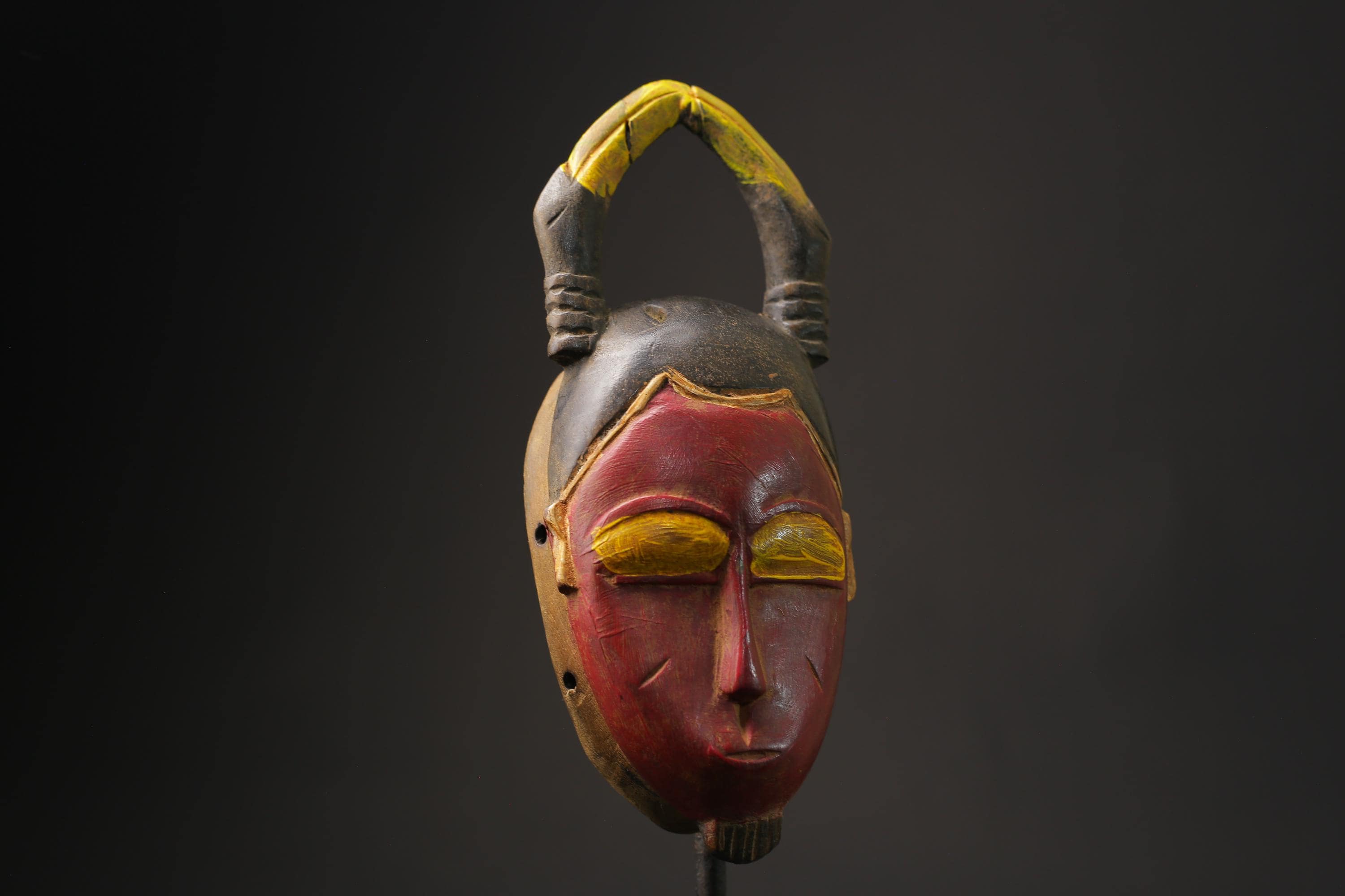 African wood mask antiques Tribal African Art Face Mask African Guro Baule Masks for wall-8622