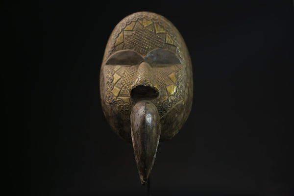 African Tribal Wood masks antiques tribal Face vintage Wood Carved mask dan-9671
