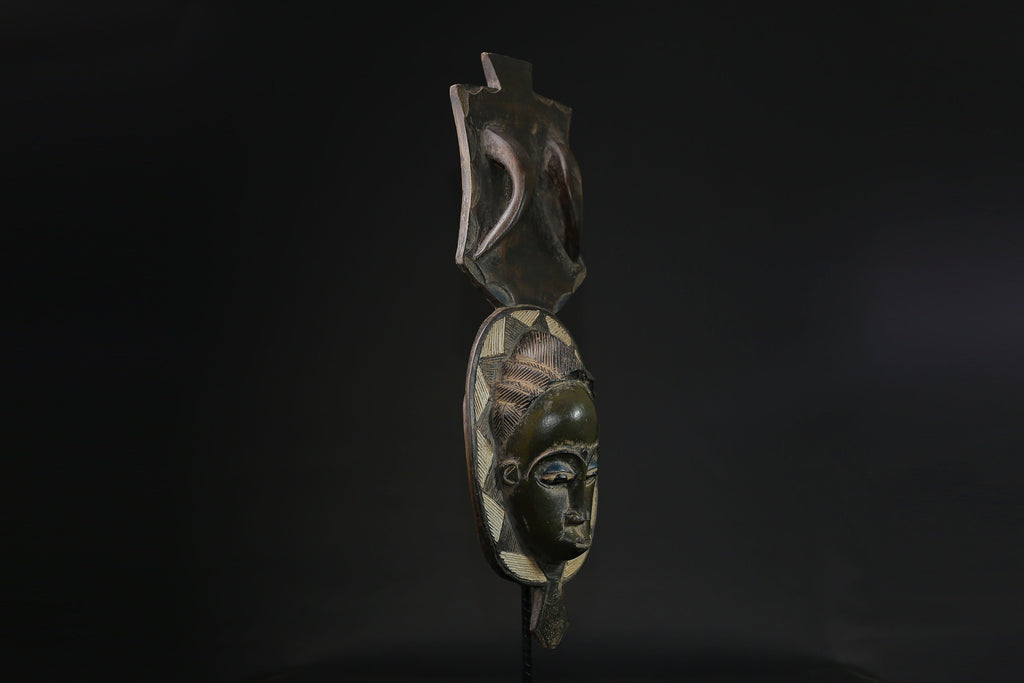 African Mask Antiques Tribal Art Face Vintage Wood Carved Vintage Guro masks for wall-8307