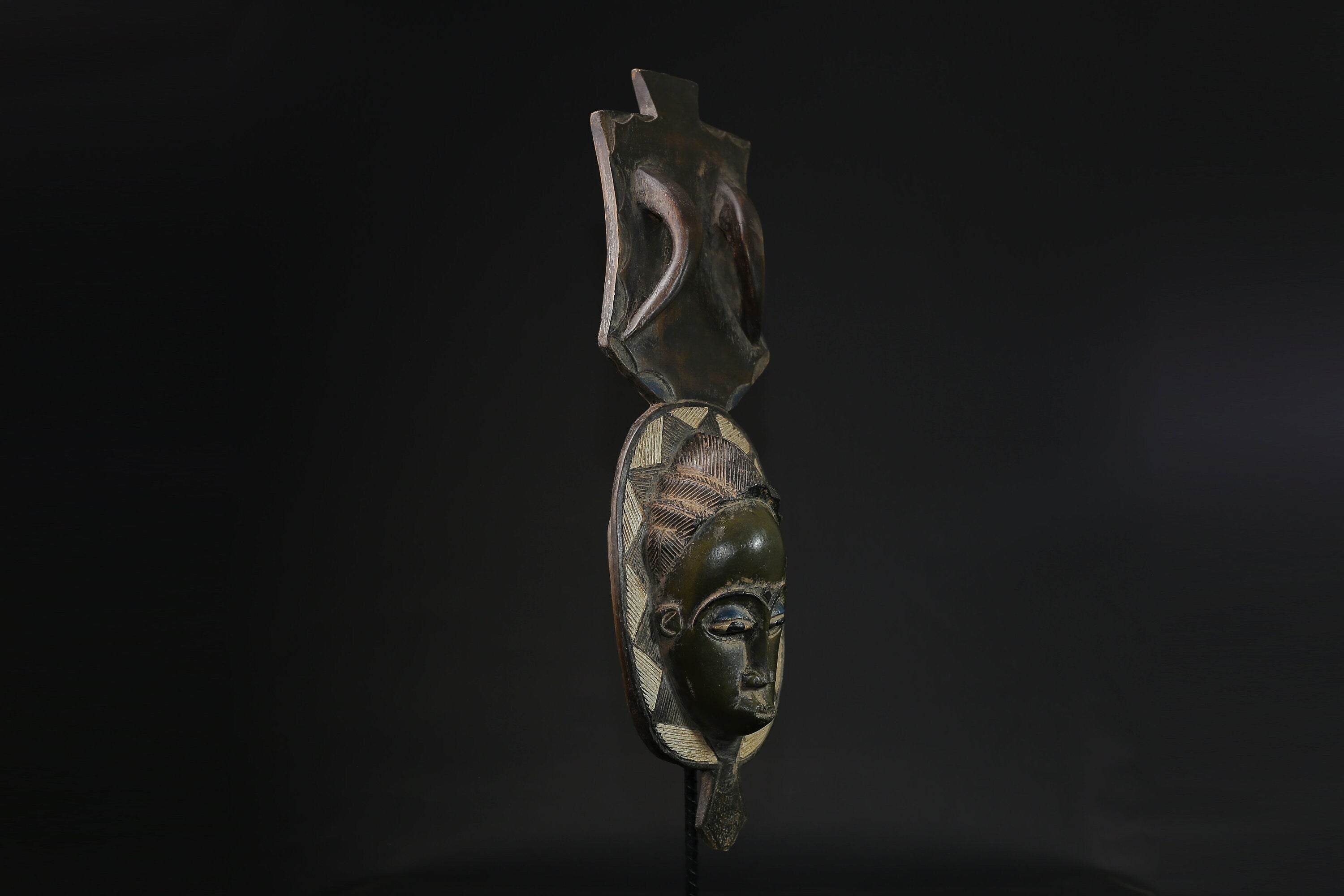 African Mask Antiques Tribal Art Face Vintage Wood Carved Vintage Guro masks for wall-8307