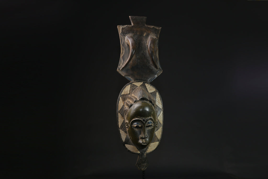 African Mask Antiques Tribal Art Face Vintage Wood Carved Vintage Guro masks for wall-8307
