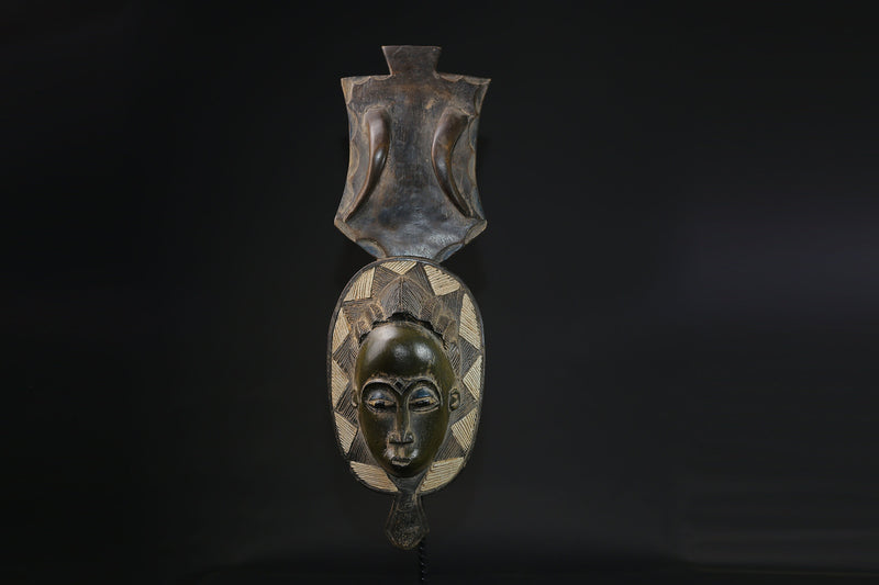 African Mask Antiques Tribal Art Face Vintage Wood Carved Vintage Guro masks for wall-8307