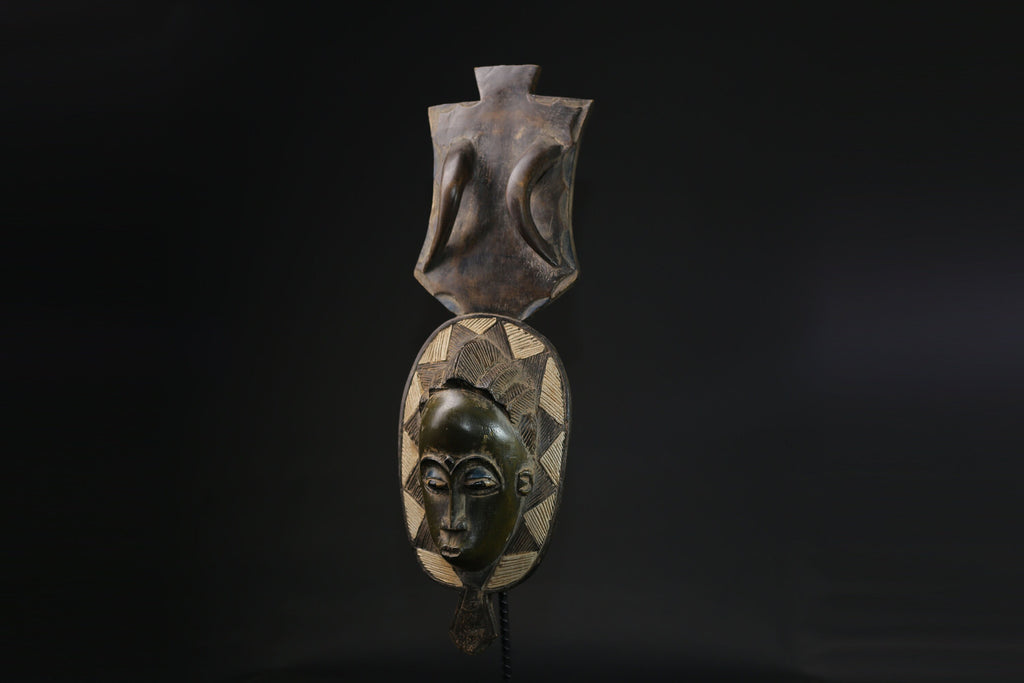 African Mask Antiques Tribal Art Face Vintage Wood Carved Vintage Guro masks for wall-8307