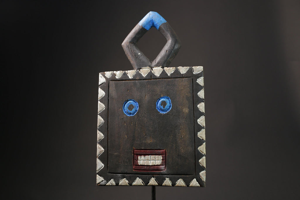 African Wood Masks Hanging Art African Masks Antiques Traditional GOLI Guru Masks for wall-9874