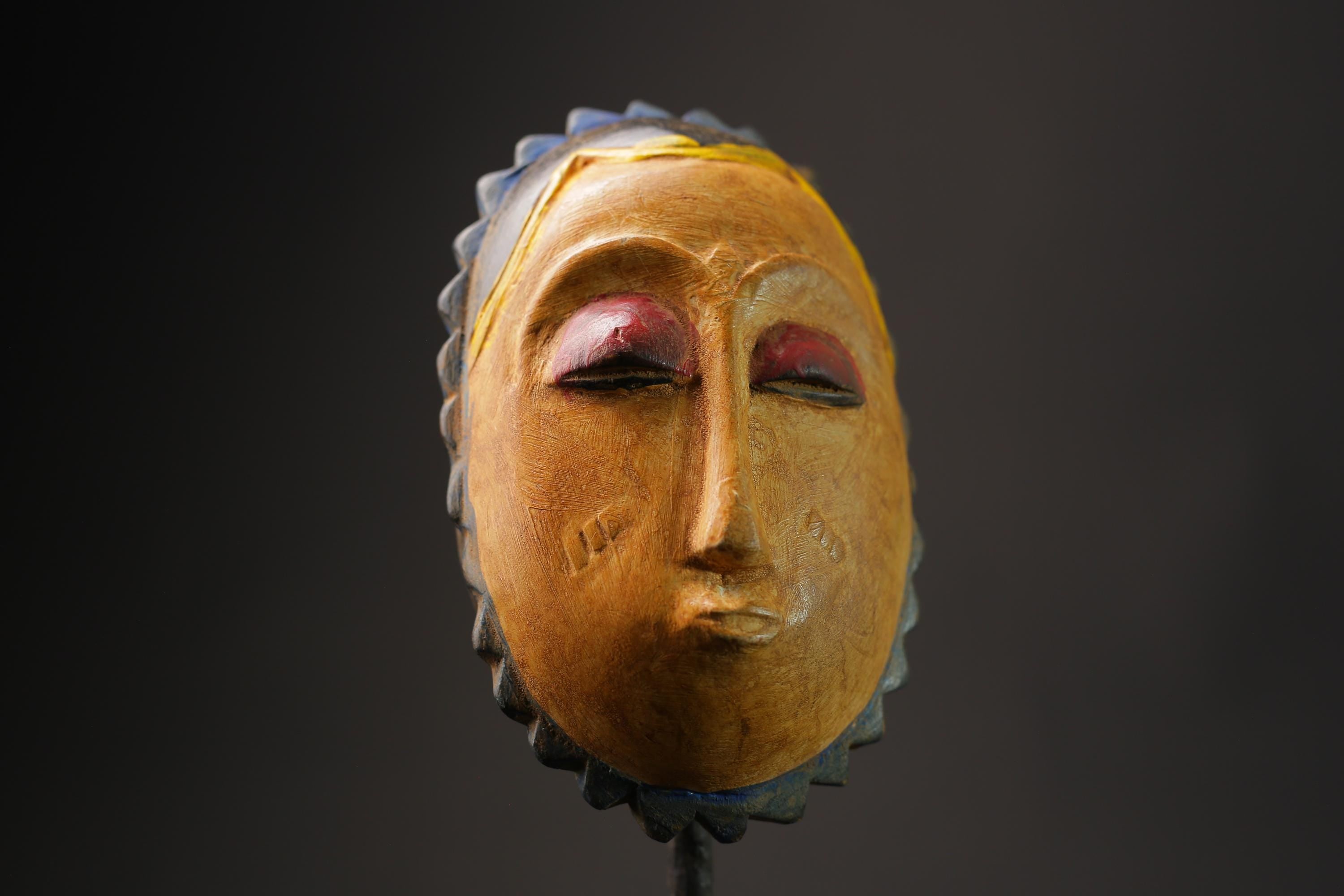 African wood mask antiques mask guro tribe masks antiques wall decor-8633