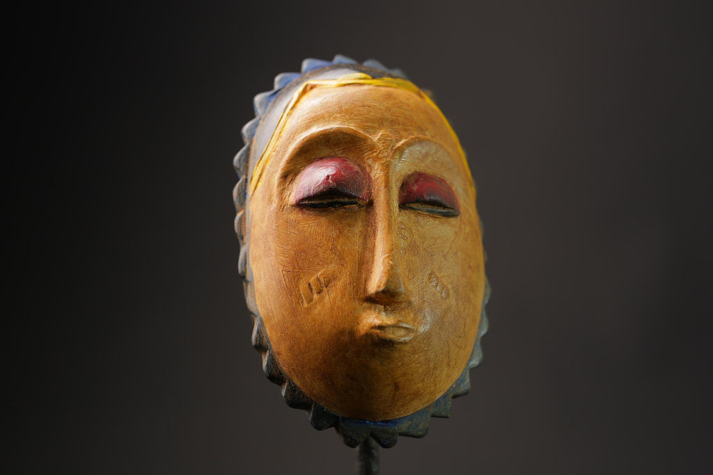 African wood mask antiques mask guro tribe masks antiques wall decor-8633