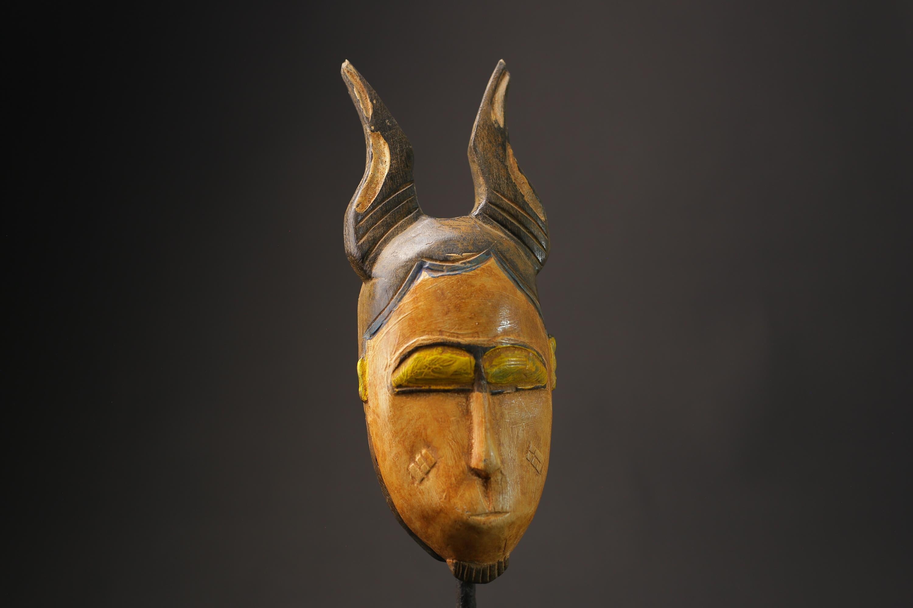 African wood mask antiques Guro Mask Wood Carved Mask wall hanging Masks for wall -8631